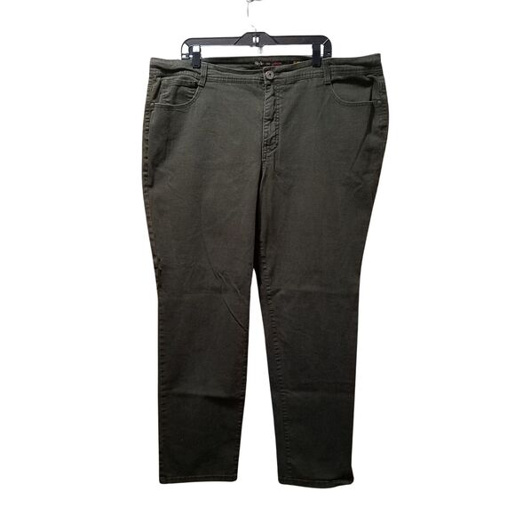 Style&co. Denim - Style & Co. Jeans Women’s 22W Olive Green Slim Leg Stretch Denim